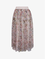 Thumbnail for your product : Ted Baker Jasmine floral-print tulle midi skirt