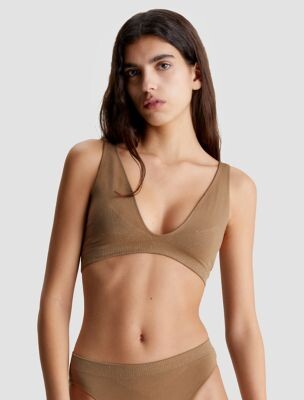 Calvin Klein Seamless Triangle Bralette Bikini Top - ShopStyle Two Piece  Swimsuits