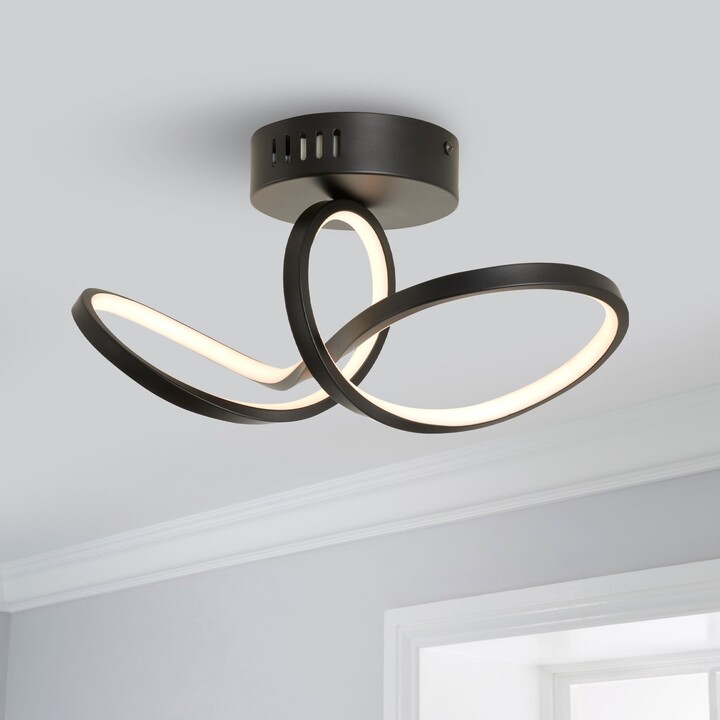 Dunelm Octtava LED Semi Flush Ceiling Fitting Black ShopStyle