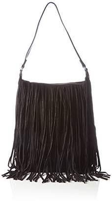 Pieces Women's PCBRITT SUEDE BAG FF Shoulder Bag Black Black