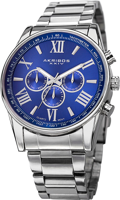 Akribos XXIV Men's Stainless Steel Watch - ShopStyle