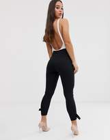 Thumbnail for your product : ASOS Design DESIGN skinny trouser with buckle hem detail