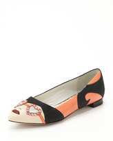 Thumbnail for your product : Alice + Olivia Stacy Face Pointy Flat