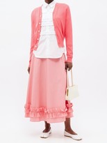 Thumbnail for your product : COMME DES GARÇONS GIRL V-neck Cotton Cardigan - Pink