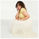 Thumbnail for your product : Joe Fresh Women+ Flutter Sleeve Tee, Pastel Yellow (Size 2X)