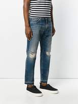 Thumbnail for your product : Dolce & Gabbana distressed straight-leg jeans