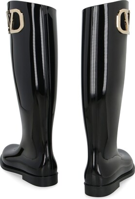 Valentino Garavani Vlogo Type Patent Rain Boots