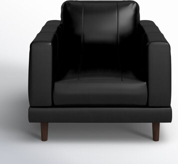 Mercury Row Fulks 37'' Wide Genuine Leather Armchair