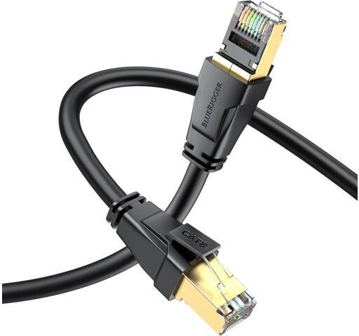 PISKEKAT BlueRigger CAT 8 Ethernet Cable - 25FT Regular (RJ45, 40Gbps, 2000MHz, CAT8 Internet Cable) High Speed LAN Network Cable - Compatible with Game...