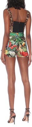 Dolce & Gabbana Printed cotton-twill shorts
