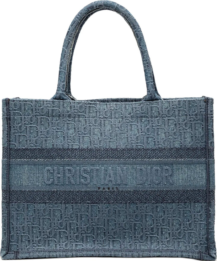 Christian Dior Pre-Owned 2019 Medium Oblique Denim Book tote bag