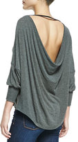 Thumbnail for your product : Alice + Olivia Long-Sleeve Top with Leather Back Strap