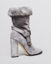 Thumbnail for your product : Le Silla Pointed Toe High Heel Fur Platform Boots