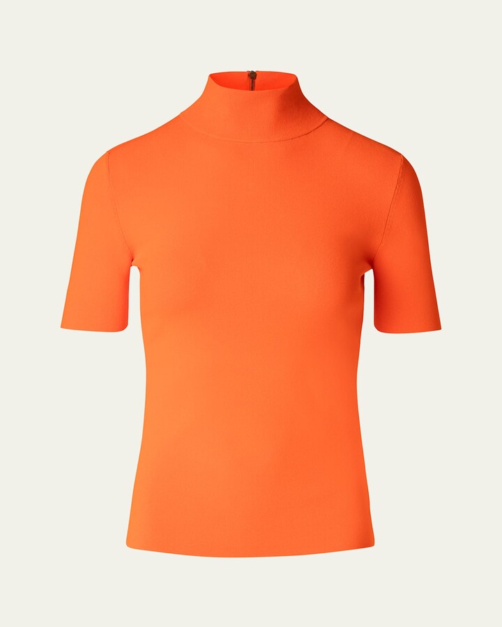 Akris Punto Fitted Knit Viscose-Blend Sweater