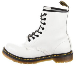 Dr. Martens X Colette Leather Combat Boots White - ShopStyle