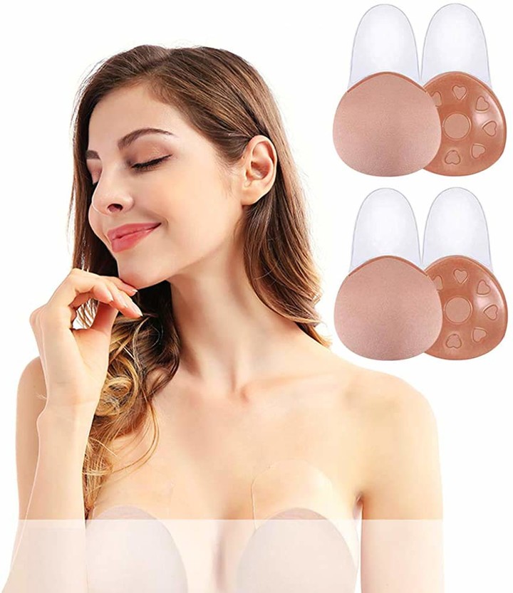 JFAN Copricapezzoli di Silicone Adesivi Invisibili Reggiseno Push Up Nipple Cover Breast Lift Pasties 