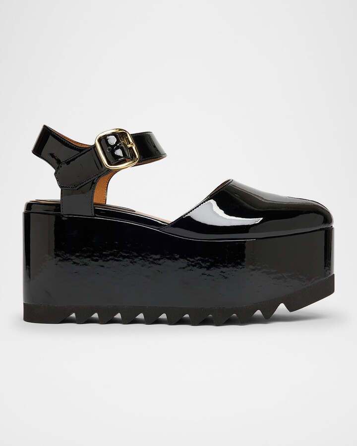 Stella McCartney Elyse Patent Platform Pumps