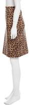 Thumbnail for your product : MICHAEL Michael Kors Leopard Printed Knee-Length Skirt