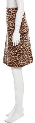 MICHAEL Michael Kors Leopard Printed Knee-Length Skirt
