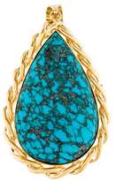 Thumbnail for your product : 18K Turquoise Brooch Pendant yellow 18K Turquoise Brooch Pendant