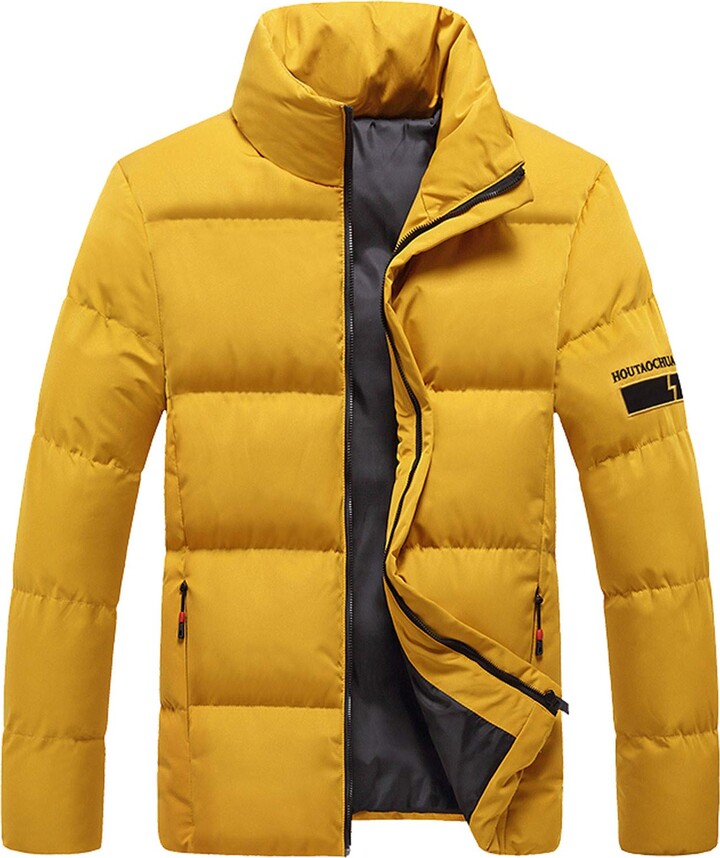 yellow bubble coat men