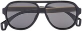 Thumbnail for your product : Gucci Eyewear Double-Bridge Pilot-Frame Sunglasses