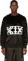 Thumbnail for your product : Kokon To Zai Black & White Mock Fur Logo Sweatshirt