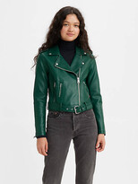 Thumbnail for your product : Levi's Belted Faux Leather Moto Jacket - Women's - Forest