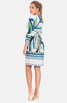 Thumbnail for your product : Olian Print Jersey Faux Wrap Maternity Dress