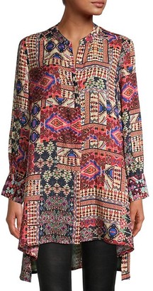 Johnny Was Voyager Patchwork Print Tunic
