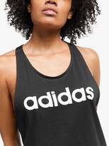 Thumbnail for your product : adidas Essentials Linear Tank Top, Black/White