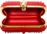 Thumbnail for your product : Alexander McQueen Red Studded Skull Britania Box Clutch