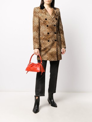Redemption Double Breasted Leopard-Print Coat