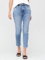 Thumbnail for your product : Very Premium High Waist Slim Leg Jeans - Mid Wash