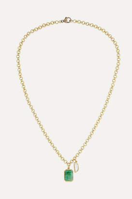Sylva & Cie 18-karat Gold, Emerald And Diamond Necklace - one size