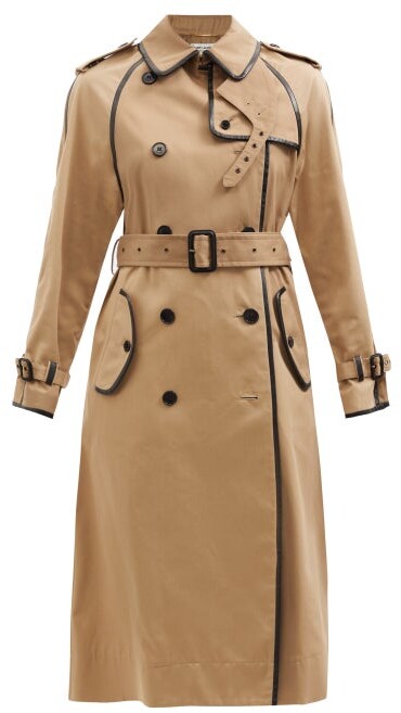 Beige Leather Trench Coat | Shop the world's largest collection of 