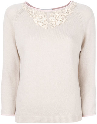 Blugirl lace embroidered sweater