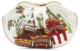 Thumbnail for your product : Kilometre Paris - Chengdu And Kunming Embroidered Linen Clutch - Womens - White Multi