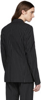 Thumbnail for your product : Dries Van Noten Black Pinstripe Double-Breasted Blazer