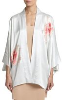 Thumbnail for your product : Josie Natori Rose-Embroidered Silk Wrap