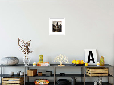 Red Barrel Studio Don Quixote in the Mountains by Honoré Daumier -Framed Giclee Print