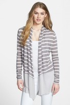 Thumbnail for your product : Three Dots Mixed Stripe Cardigan
