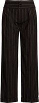 Thumbnail for your product : Lauren Ralph Lauren Pinstripe Wool Crepe Wide-leg Pant Pants Black
