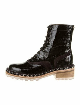 chanel chain link boots