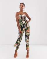 Thumbnail for your product : John Zack cigarette trouser co ord in tropical print
