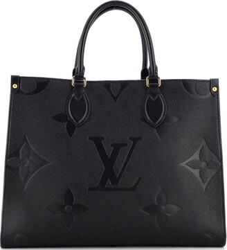 Louis Vuitton Black Leather Tote - 100 For Sale on 1stDibs