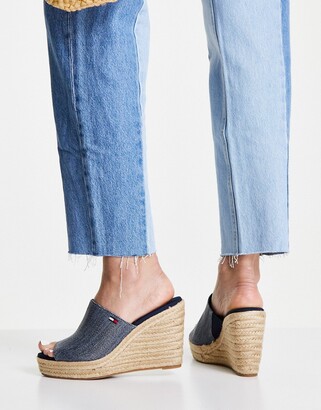 tommy hilfiger natural suede wedge