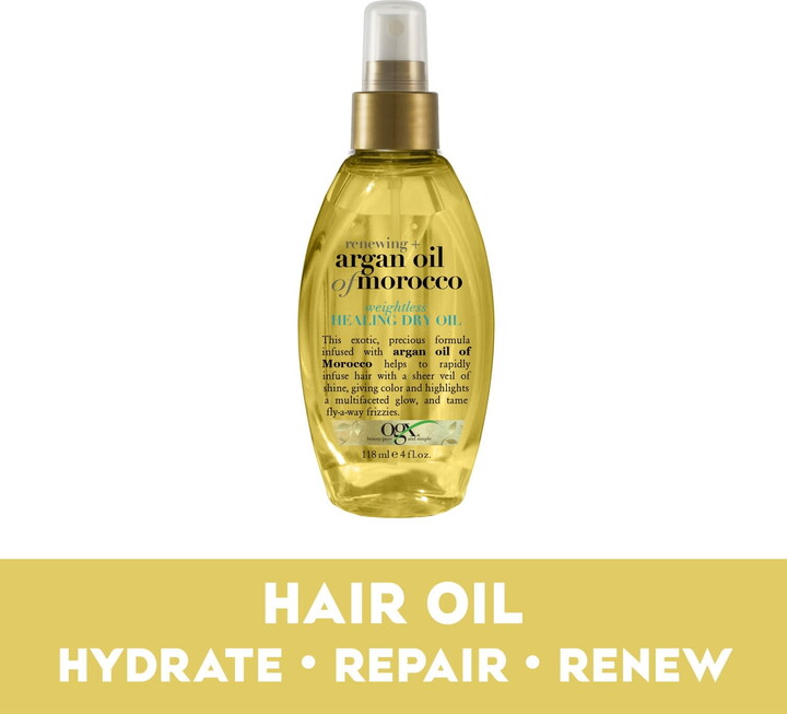 OGX Renewing + Argan Oil of Morocco Weightless Healing Dry Spray for Split Ends, 4 fl oz