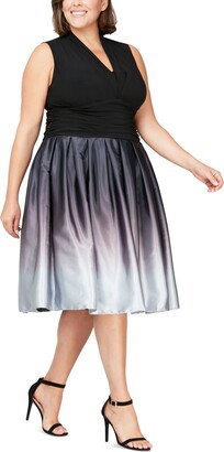 SL Fashions Plus Size Sleeveless Ruched-Waist Dress