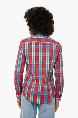 The Shirt by Rochelle Behrens Red Plaid Icon Shirt - ShopStyle Tops